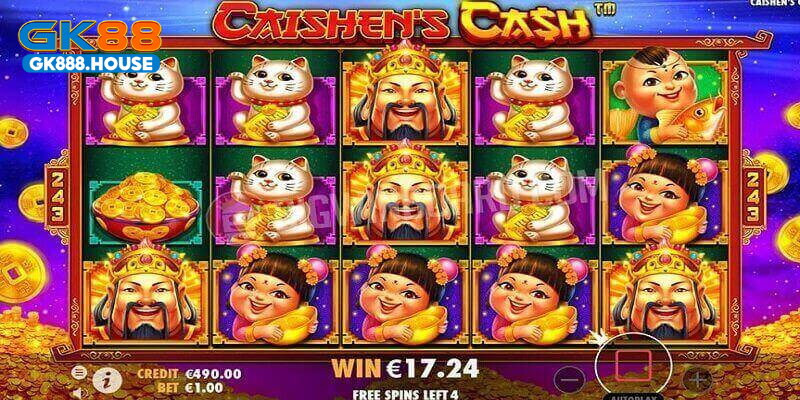 GK88 Caishen Cash Slot Game tích hợp nhiều tính năng độc đáo