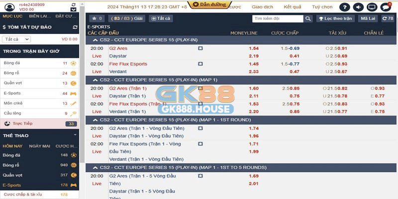 Tham gia cá cược GK88 Counter - Strike (CS) rất đơn giản